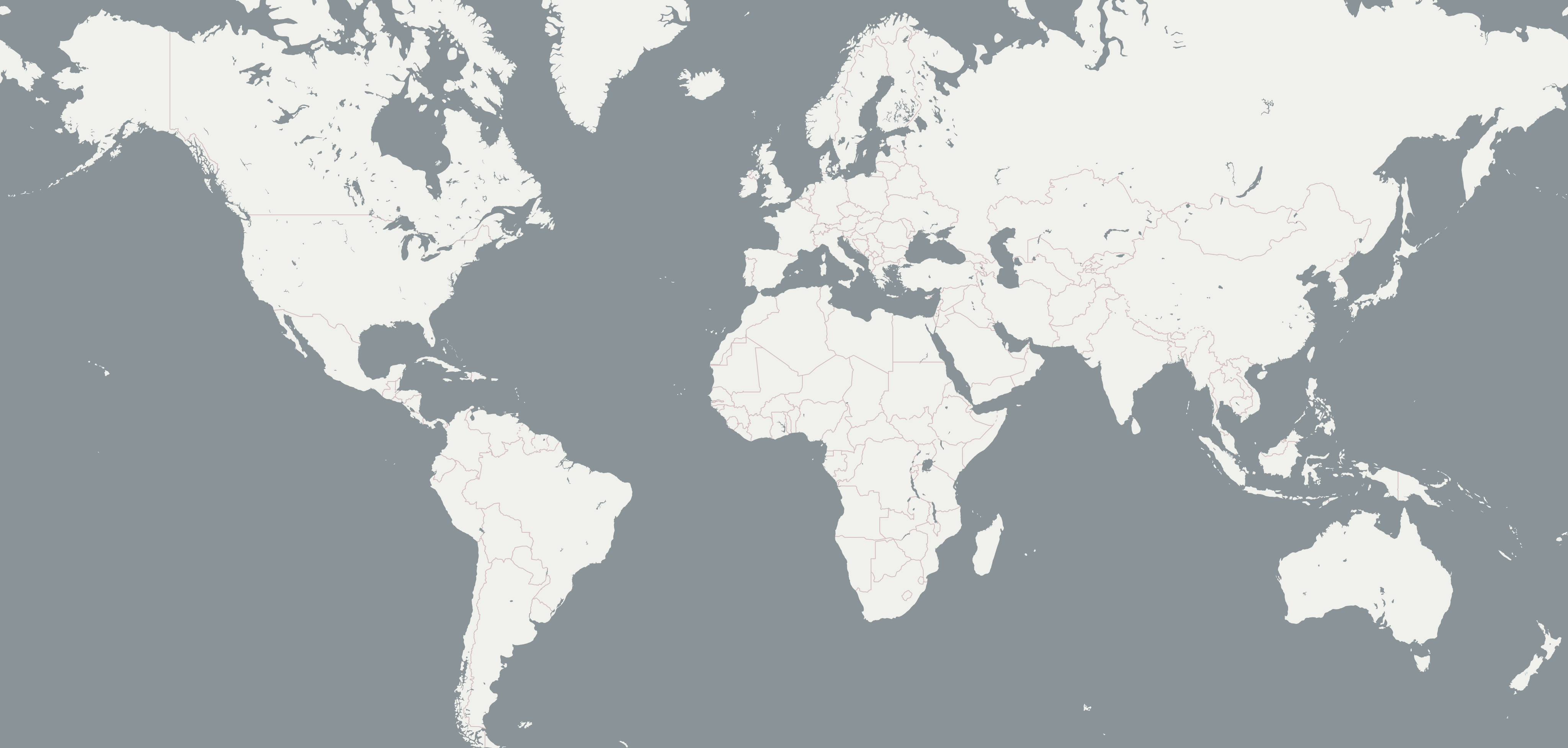 World map with Airside Maintenance Group stations